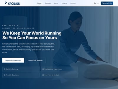 Faciliss: website and one workspace instead of three tools - Website Creatie