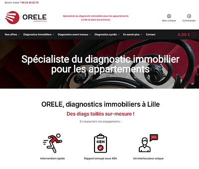 Orele Diagnostics : Création site web - Création de site internet
