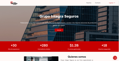 Página web corporativa – Grupo Integra Seguros - Creación de Sitios Web