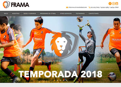 Frama Futbol - Webseitengestaltung