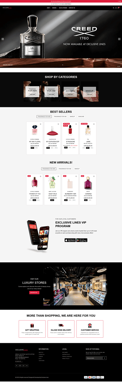 Exclusive Lines - WooCommerce to Shopify Migration - E-Commerce