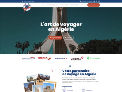 Création du site web de Four Winds Travels - Creación de Sitios Web