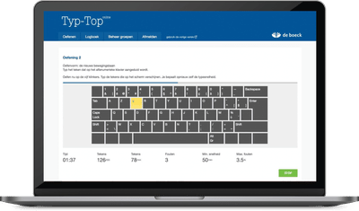 Learning how to type with a web app for Van In - Application web