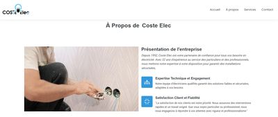 Création de site Coste Elec - Création de site internet