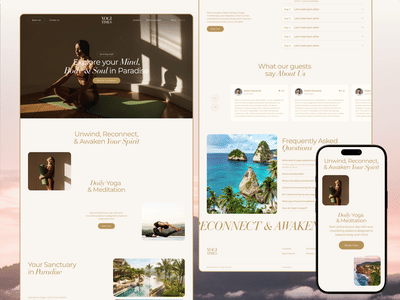 Startup Landing Page Design for Yoga Retreat | Yogi Times - Website Creation