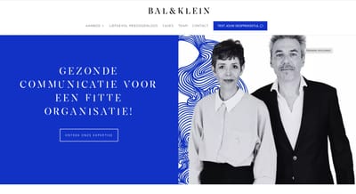Web design, branding en communicatieplan voor Bal & Klein - Marketing