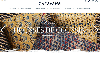 Création de boutique shopify pour Caravane - Webseitengestaltung