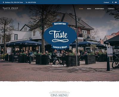 Nieuwe website Taste Zeist - SEO