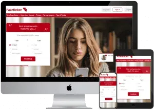 Paarfieber - Webseitengestaltung