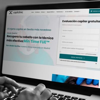 Rediseño página web Capilclinic - Création de site internet