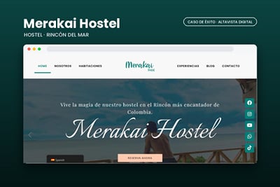 Merakai Hostel: web bilingüe con reservas directas - Creación de Sitios Web