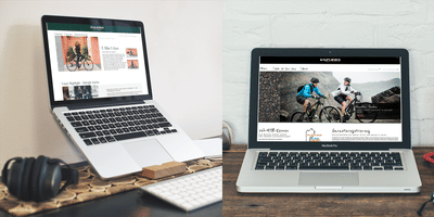 Moderne Produktdarstellung von Fahrradmarken - Grafikdesign
