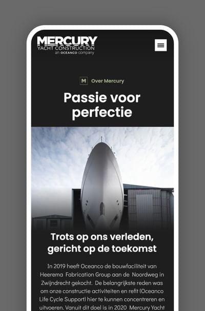 Mercury Yacht Construction: Vakmanschap en maatwerk - Création de site internet