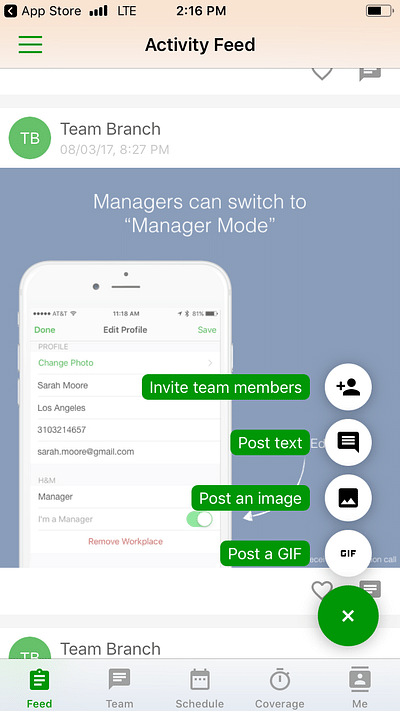 Workforce Management Mobile App - Ontwerp