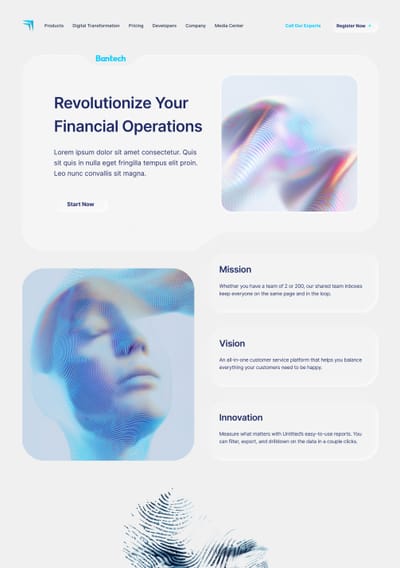Bantech Brand Identity and Website creation - Développement de Logiciel