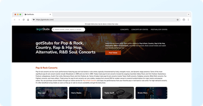 How We Helped GotStubs Boost SEO and Expand Nationwide - Application web