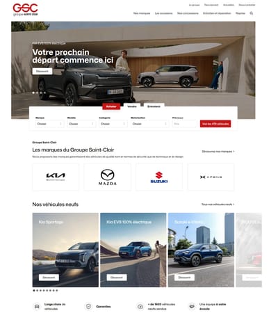 Accompagnement SEO - SEA pour le Groupe Saint Clair Automobile - SEO