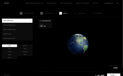 Helios-Sat - Application web