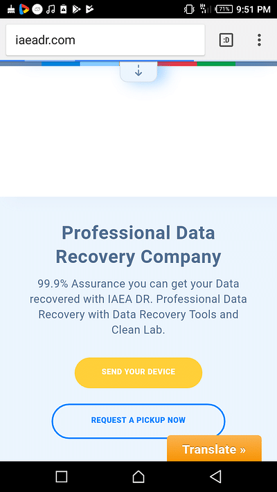 IAEA Data Recovery Company Website Design - Webseitengestaltung
