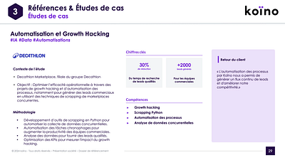 Automatisation et Growth Hacking - Decathlon - Intelligence Artificielle