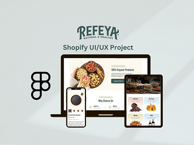 Figma UI for Refeya Shopify Store - Ergonomia (UX/UI)