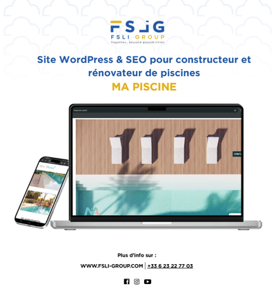 Site WordPress & SEO pour constructeur et rénovateur de piscines - Website Creation