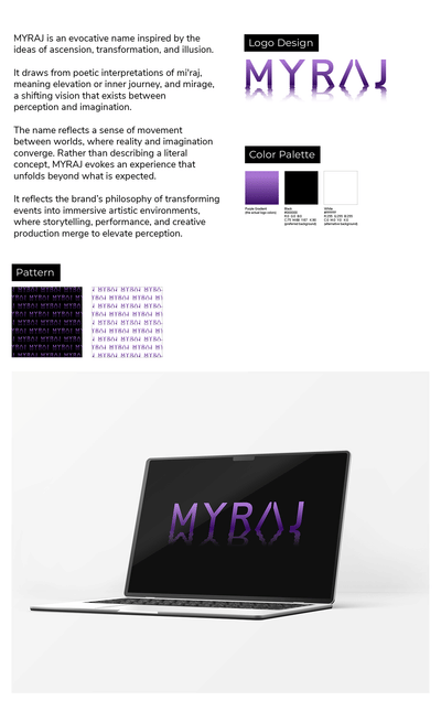 MYRAJ Brand Identity Creation (Naming, Logo design & Identity) - Branding y posicionamiento de marca