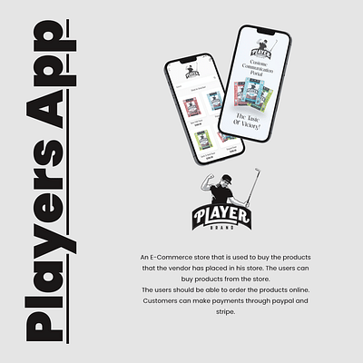 Players App (An E-commerce App) - Mobile App