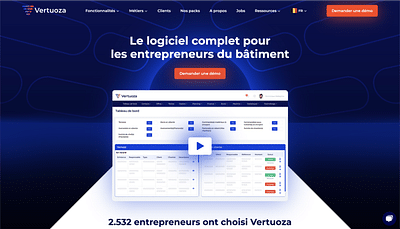Site web Vertuoza - Création de site internet