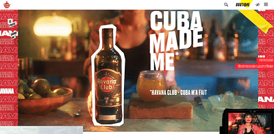 Refonte du site institutionnel d'Havana Club - E-commerce