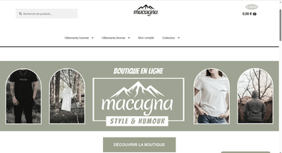 Tshirts Macagna - Website Creation