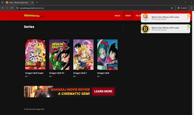 Diseño de sitio web Mundo Dragon Ball - Website Creation