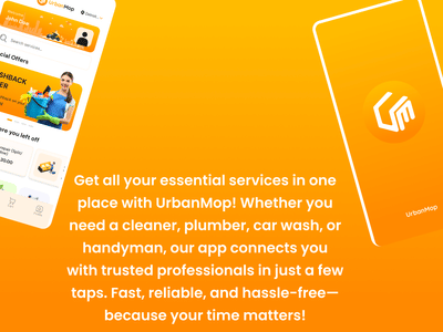 UrbanMop Cleaning & Home Maintenance Services - Mobile App