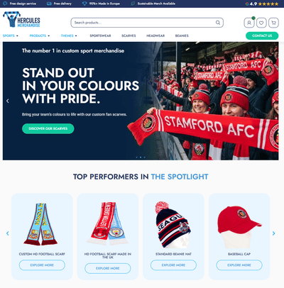 Hercules Merchandise - Plateforme E-Commerce Sportif - Marketing