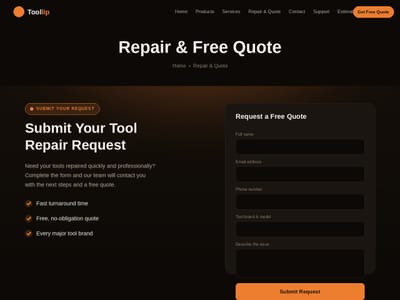 Toollip — custom tool marketplace with repair & quote workflows - E-commerce
