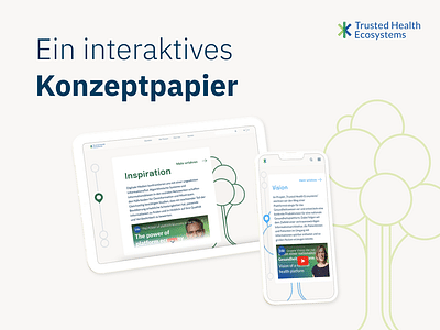 Trusted Health Ecosystems - Webseite - Ergonomie (UX/UI)