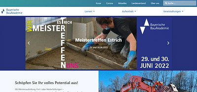 👷Ganz Bayern bucht jetzt hier Baufortbildungen - Website Creation