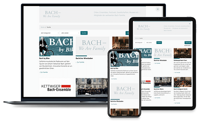 Bachfamilie Website - Webseitengestaltung