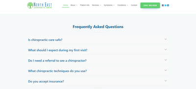 North East Chiropractic Center - Content Strategy