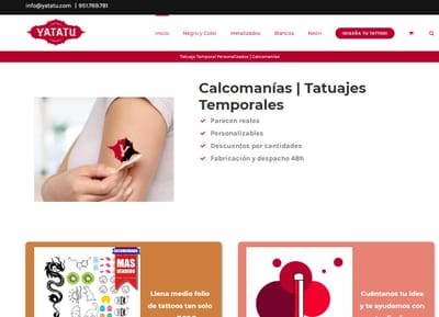 Yatatu tatuajes de calcomanía personalizados - E-commerce