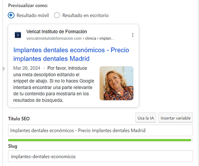 Vericat Clínicas - Marketing
