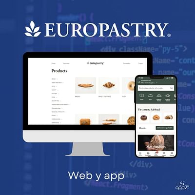 Desarrollo app y web a medida para Europastry - Application mobile