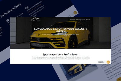 Webseite für Prime Cars - Webseitengestaltung