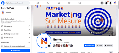 Gestion de page Facebook Numev - Social Media