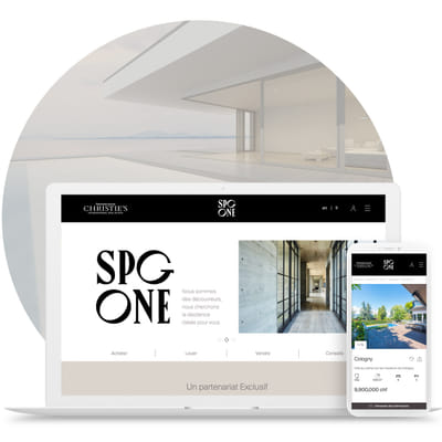 SPG-ONE, site immobilier - Webanwendung