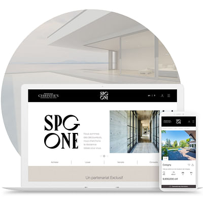 SPG-ONE, site immobilier - Application web