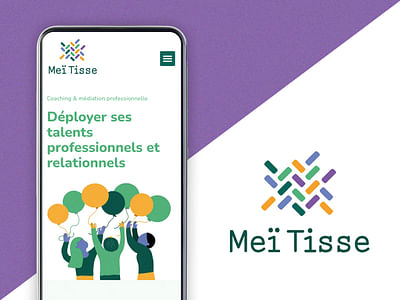Meï Tisse coaching : logo, ligne graphique, site - Image de marque & branding