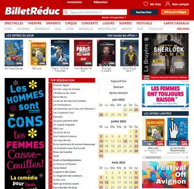 Refonte du site BilletRéduc - Application web