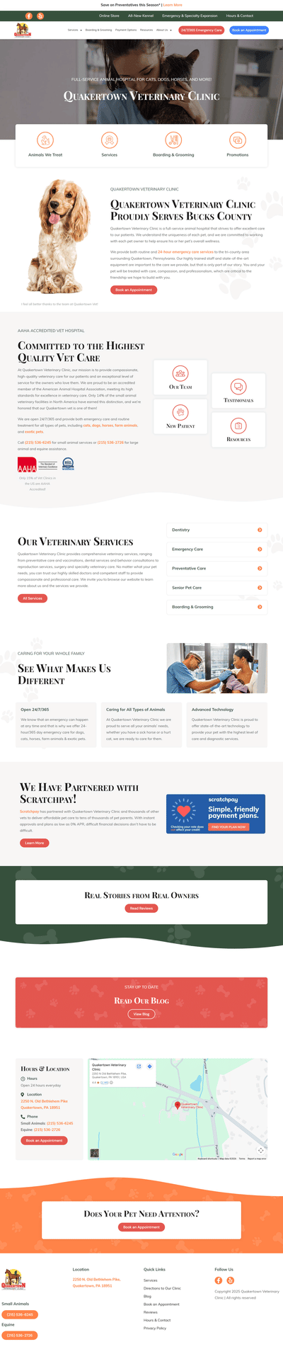 Website Development - Oak Ridge Veterinary Clinic - Webseitengestaltung