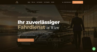 Chauffeur booking website - Website Creation